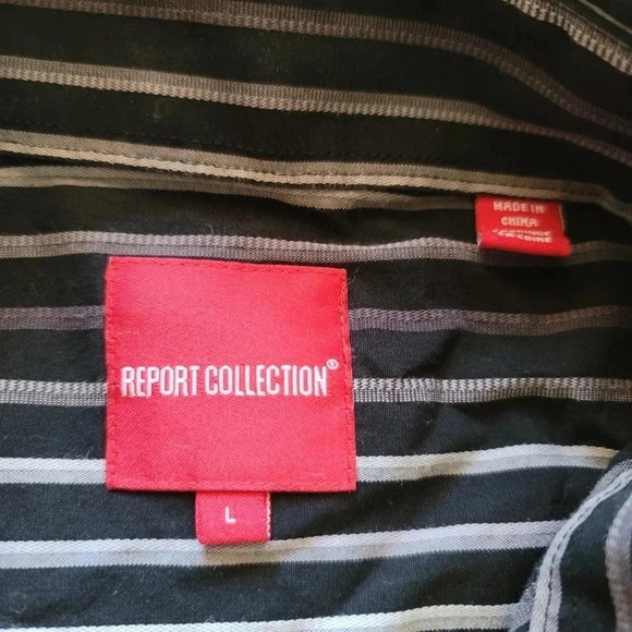Report Collection Mens Button Down Long Sleeve Str - Picture 2 of 7